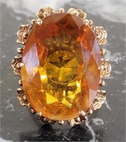 14k Gold & Citrine Ring Sz. 6