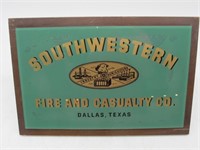 EARLY SOUTH WESTERN FIRE & CAUALTY CO. SIGN
