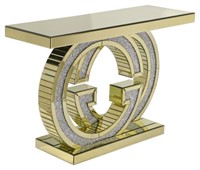 Golden Mirrored Console Table