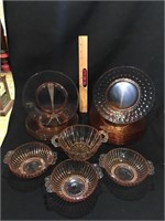 (15) Pieces of Pink Depression Glass