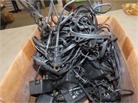 Assorted Kenwood, Motorola power cords.