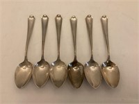Six Sterling Silver Spoons