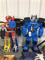 Pair of super hero robot toys, 28" tall