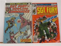 2x SGT. Fury Marvel comics # 119 & 151 1970's WAR