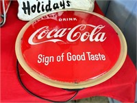 "Drink Coca-Cola/Sign of Good Taste" 16" Round