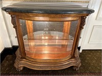 Stone Top, Lighted Curio Console Table