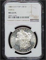 1884-O/O VAM-6 Morgan Silver Dollar NGC MS63 PL