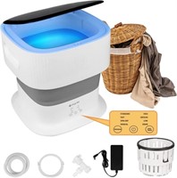 Portable Foldable Mini Washing Machine  Blue Light