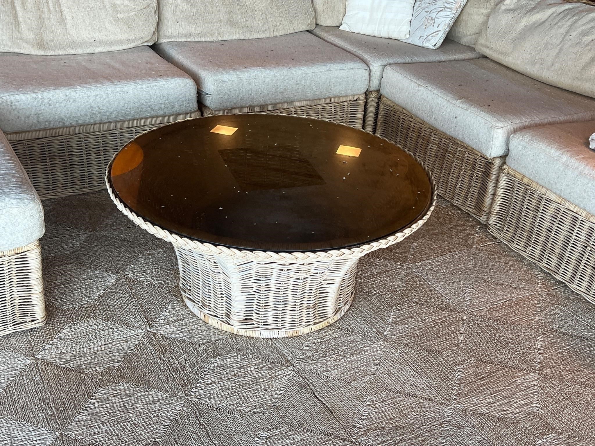 Wicker coffee table