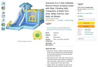 W4074  Outsunny Inflatable Bounce House 5-in-1