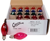 Box of 25 Colored Light Bulbs -C7 - Random Blinkin
