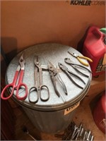 Metal scissors and pliers