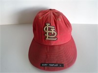 VINTAGE GAME USED GARY TEMPLET CARDINALS HAT