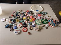 Large lot of Pins and Buttons