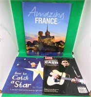 3x Books Johnny Cash Life - How To Catch A Star