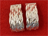 Sterling Silver Pierced Earrings 7.39 Grams