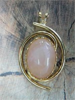 ROSE QUARTZ PENDANT ROCK STONE LAPIDARY SPECIMEN