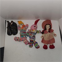 Vintage Yoyo Rag Clown Dolls and more