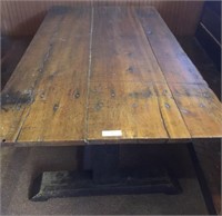 Rustic Pine Wood Dinner Table