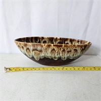 Brown Drip Glaze Oval Dish
