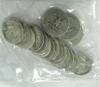 Lot of 20 pcs. 90% Silver Washington Quarters