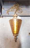VINTAGE BRASS HANGING LIGHT WITH CHAIN