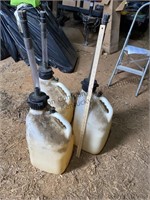 3 white jugs for transportation of recyclable