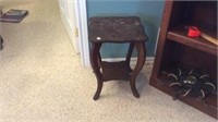 Small Antique Oak Table/plant Stand