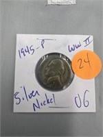 1945 P WWII SILVER NICKEL