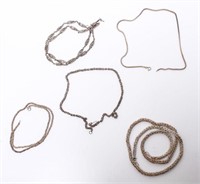 Silver Filigree, Herringbone & Braided Necklaces 5