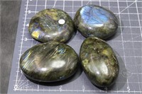 4, Large High Quality Labradorite Palm Stones