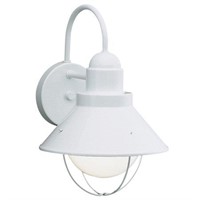 KICHLER Seaside 1-Light White Outdoor Sconce