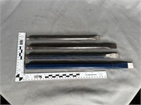 Four (4) Blue Grass masonry chisels