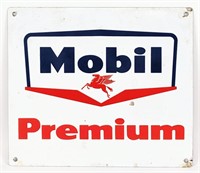 Mobil Premium Gas Porcelain Pump Plate