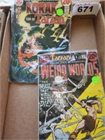 2 X'S BID 1973 COMIC BOOKS TARZAN DC COMICS