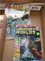 2 X'S BID 64 & 65 COMIC BOOKS GORGO & UNKNOWN