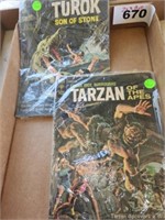 2 X'S BID TARZAN & TUROK COMIC BOOKS 12 CENT 1965
