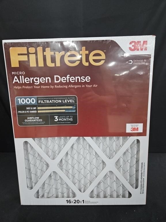 3M Air filters 2- 16x20x1 filters