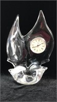 Signed Art Glass Sailboat Clock