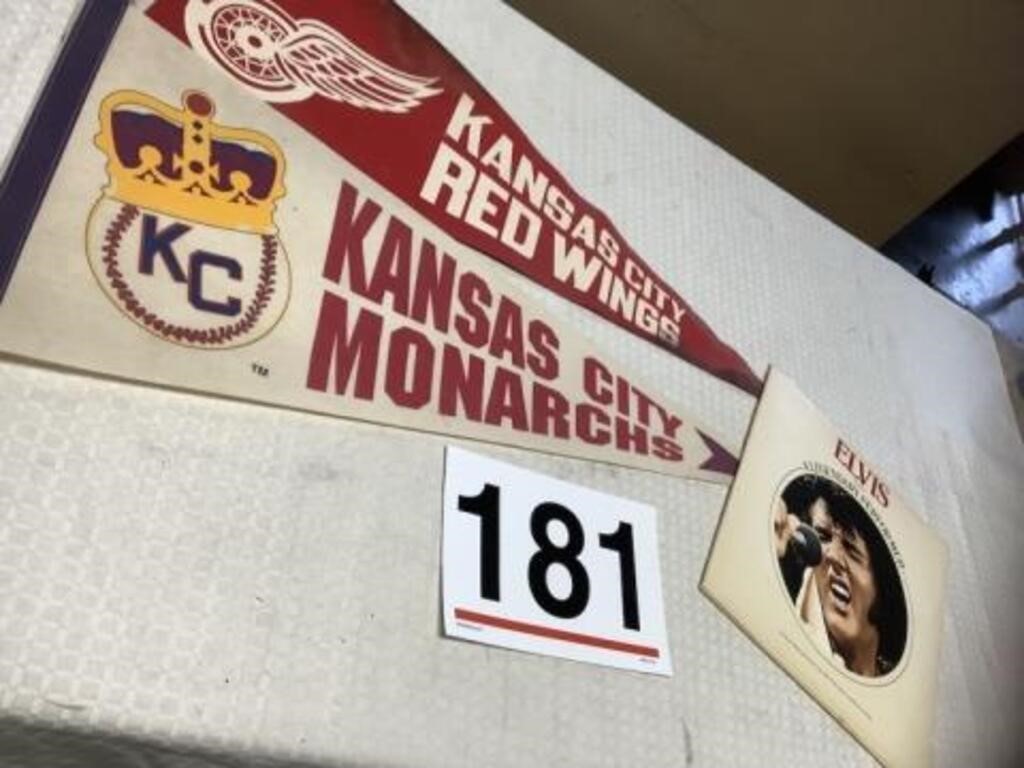 Pennant flags - 2 - Kansas City Monarchs and