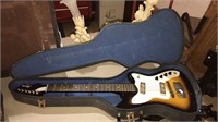 Harmony electric guitar in the case made in USA,