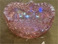 8" Imperial Pink Glass Bowl