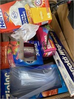 2 box lot Ziploc bags, trash bags, Reynolds wrap,