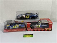 Trio Of Jimmie Johnson 1/24th Scale Diecast Cars