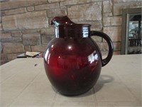 Red Glass Pitcher