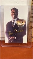 Signed Joe Frazier business card  in plastic