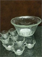 Punch Bowl & 20 Punch Glasses