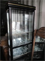 Curio cabinet -light & glass shelves