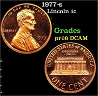 Proof 1977-s Lincoln Cent 1c Grades GEM++ Proof De