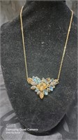 Multi colored rhinestone necklace by Chloe and